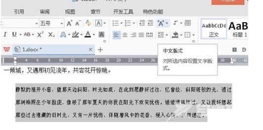 WPS怎么对段落文字进行处理操作方法教