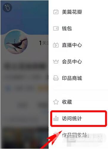 《美篇》怎么查看用户访问量