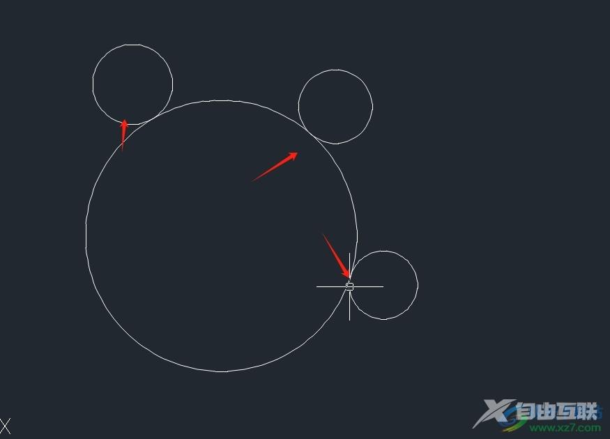 中望cad画出三个圆的切线的教程