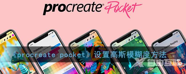 procreate pocket设置高斯模糊度方法