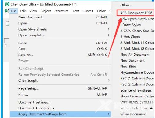 《Chemdraw》怎么设置1966格式