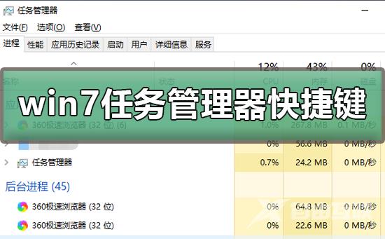 win7任务管理器快捷键