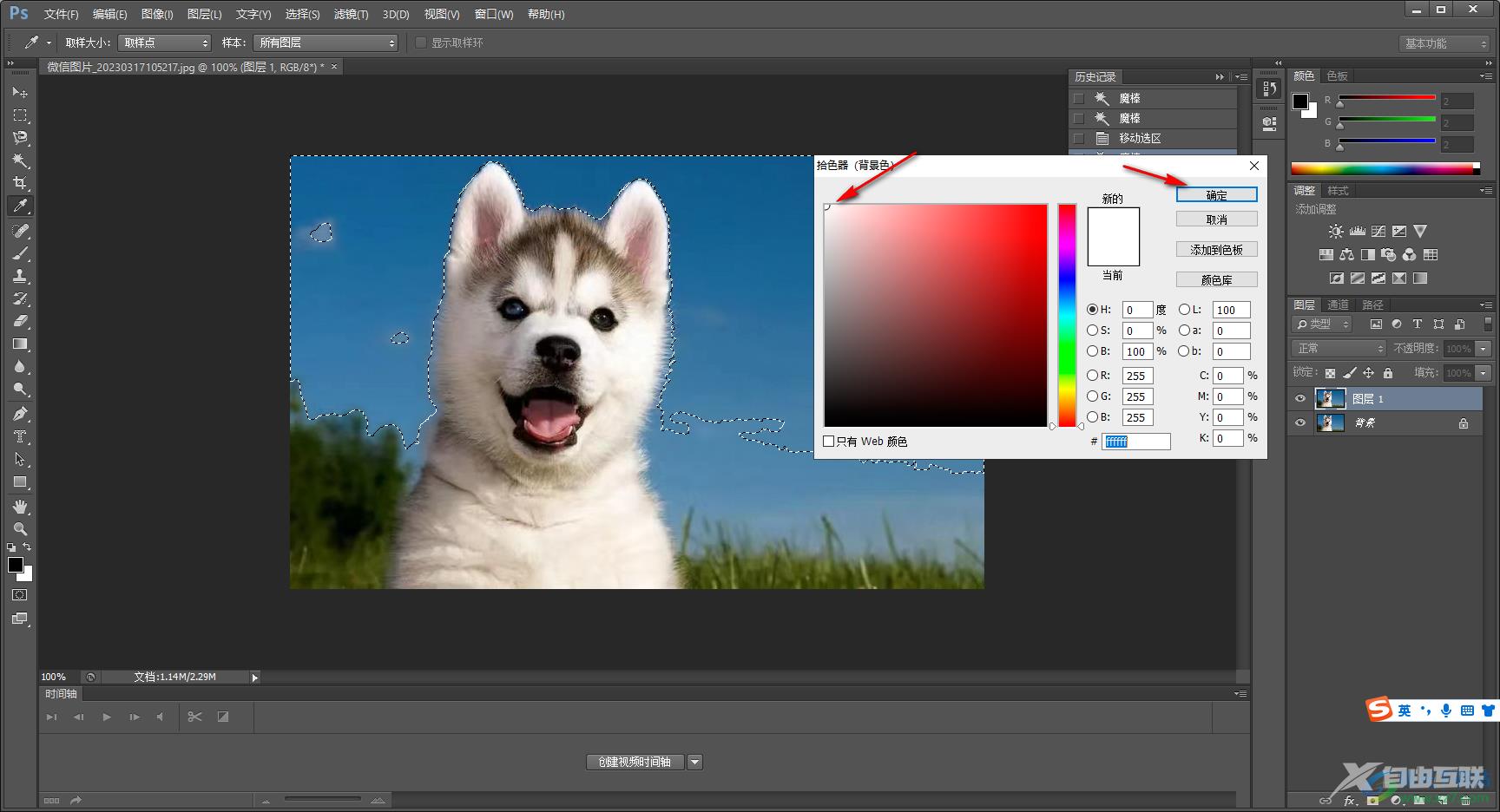 Adobe PhotoShop把图片背景换成白色的方法