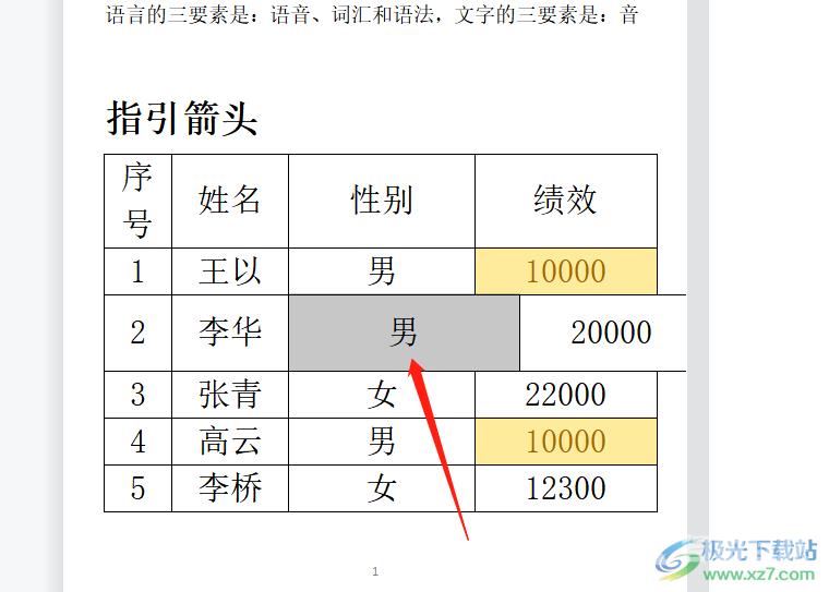 wps文档单独调整一个格子大小的教程