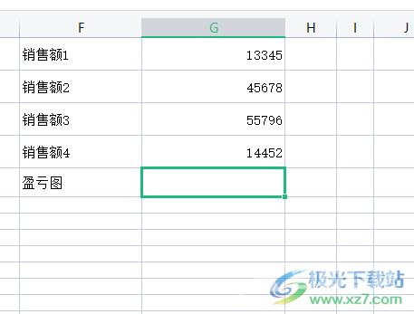 wps表格设置迷你盈亏图的教程