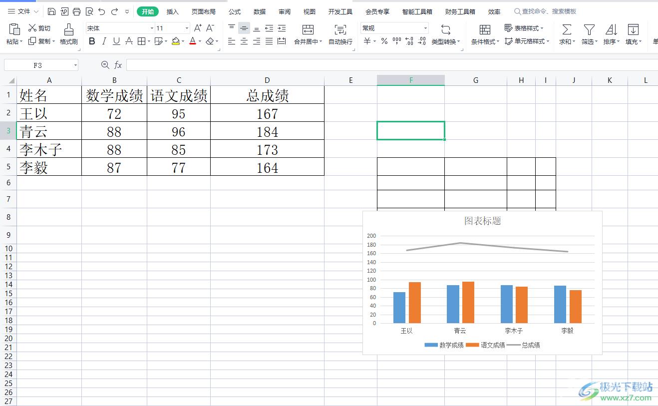 wps表格把图片合并进图表的教程