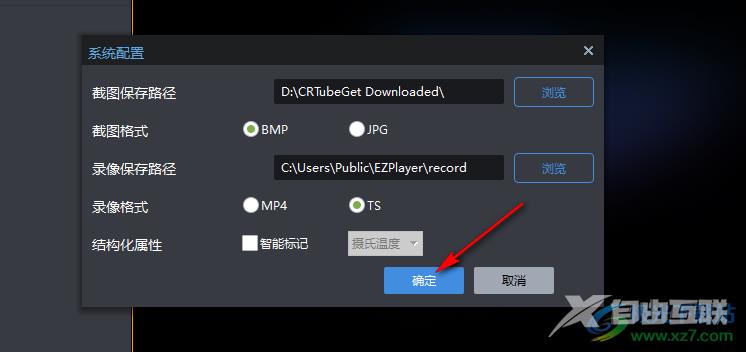 EZPlayer更改录像格式的方法