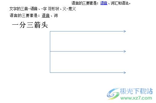 ​word文档中流程图的一分三箭头的绘制教程