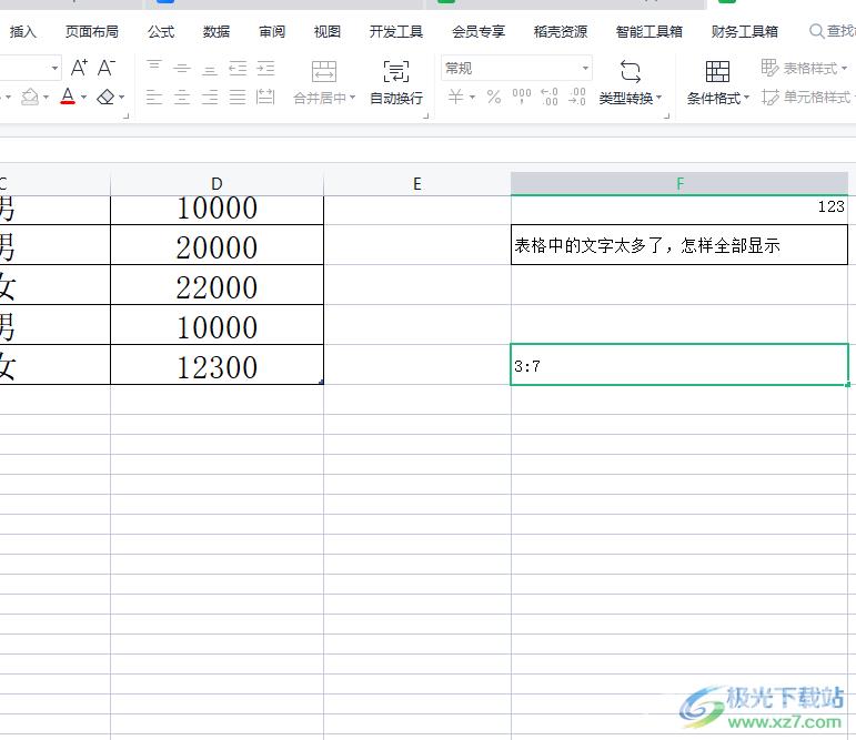 wps表格在单元格中输入比例的教程