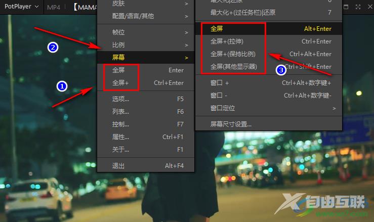 PotPlayer全屏播放视频的方法