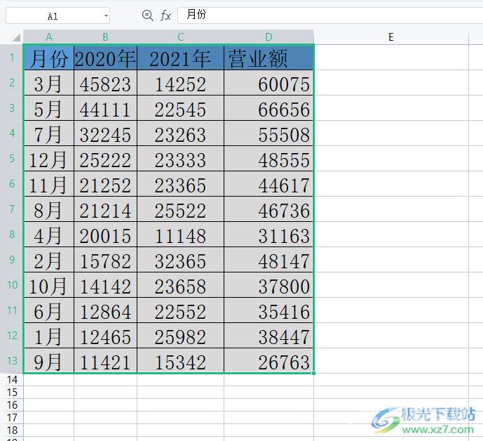 wps表格旋转90度的教程
