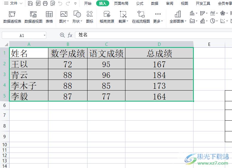 wps表格将两个图表合在一起的教程