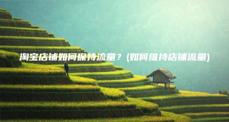淘宝店铺如何保持流量？(如何维持店铺流量)