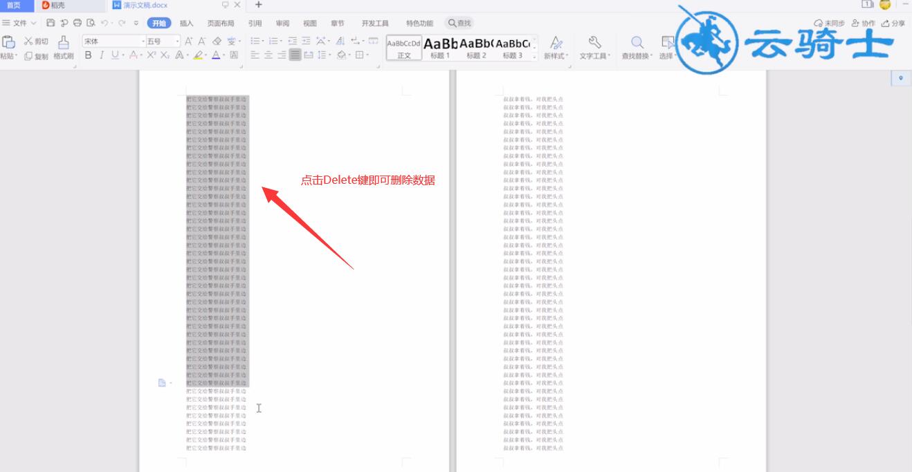 wps如何删除不要的页面(2)