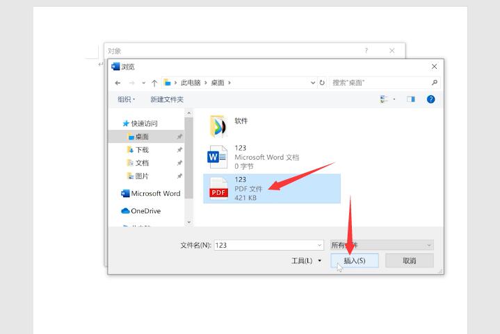 怎么在word里插入pdf(3)
