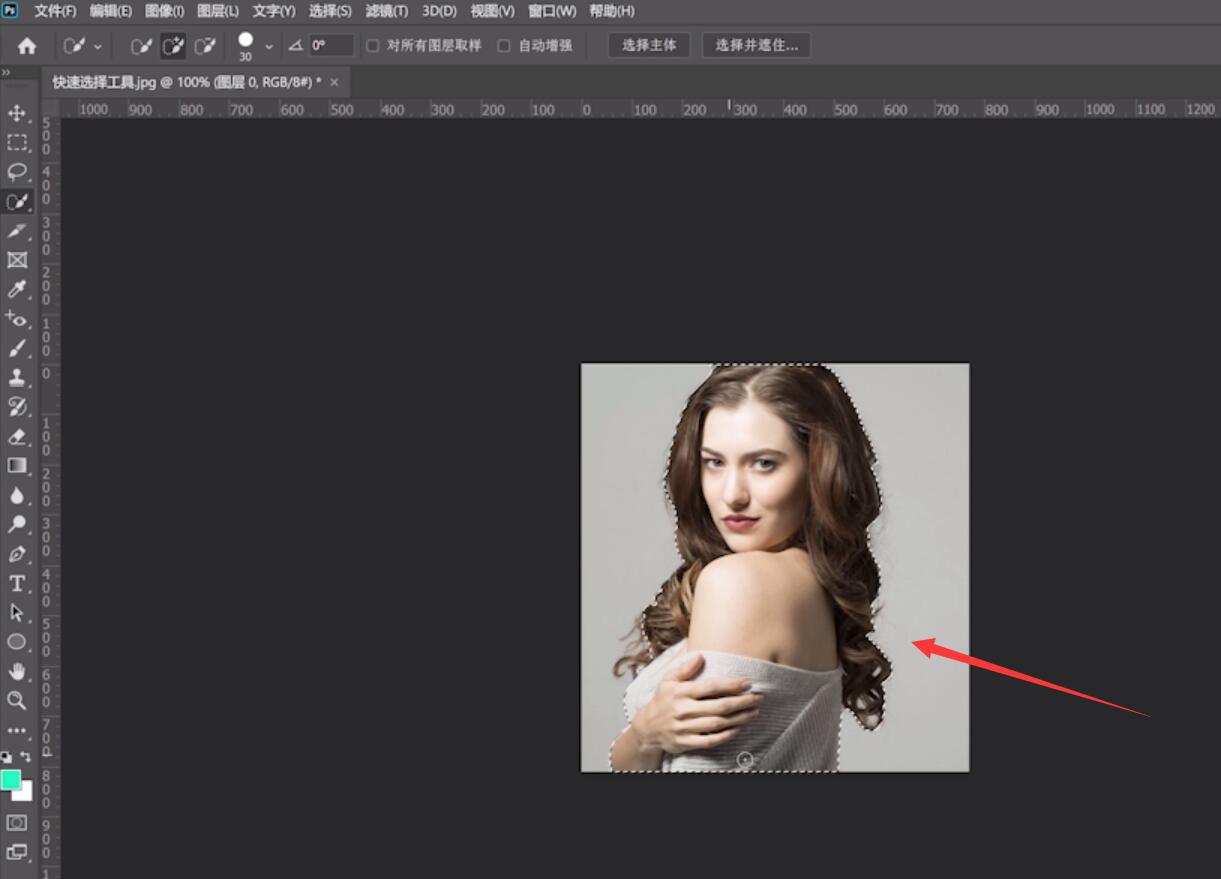 ps快速选择工具怎么抠图(4)