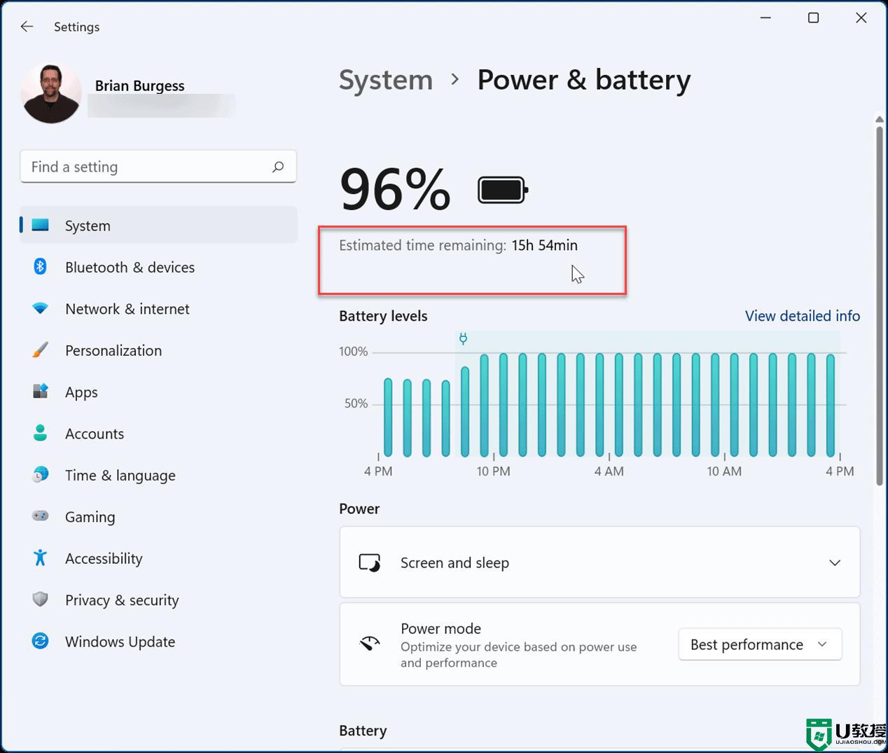 Win11系统电池剩余使用时间怎么查看_win11查看电池剩余使用时间的步骤