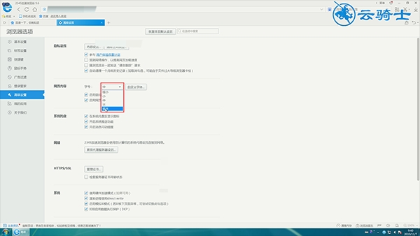 2345浏览器怎么设置字体及字体大小(5)