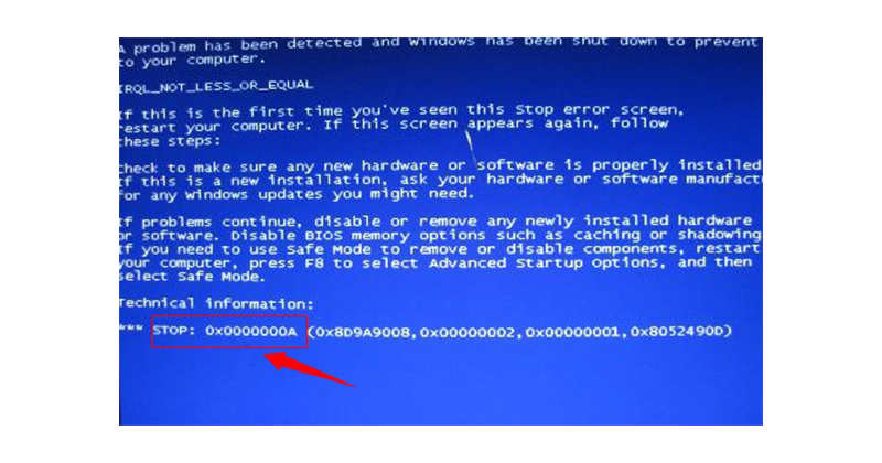 0x0000000a蓝屏代码是什么意思
