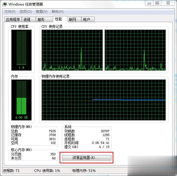 Windows7系统资源怎么看