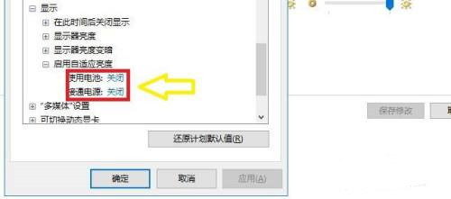 Win10没有自适应亮度选项