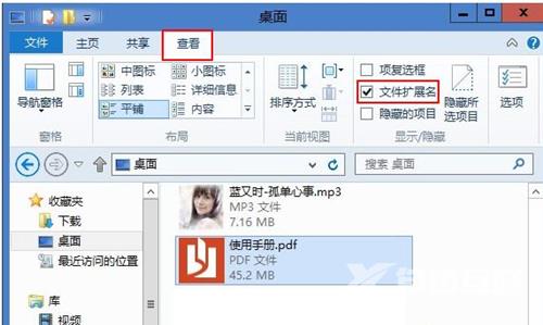 Win8如何隐藏文件扩展名？