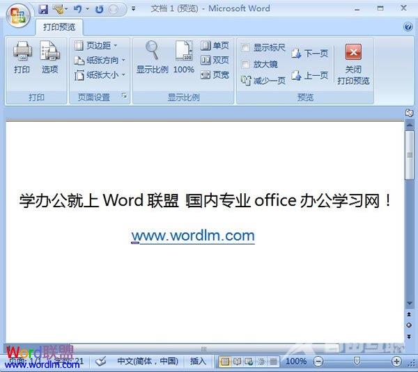 在Word2007中如何在打印预览界面里进行编辑修改