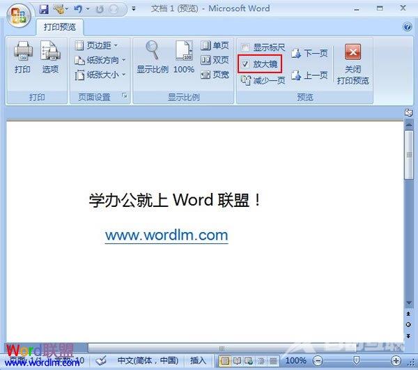 在Word2007中如何在打印预览界面里进行编辑修改