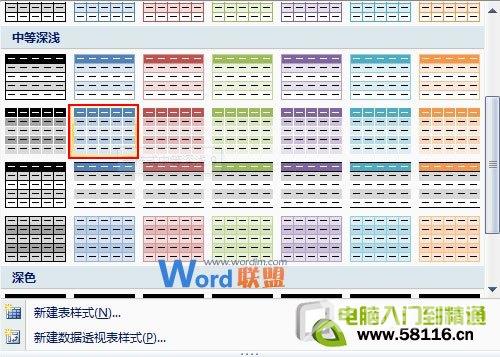 巧妙套用Excel2007表格样式快速进行数据汇总