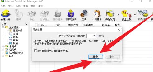 IDM下载器如何设置限速？IDM下载器设置限速的方法截图