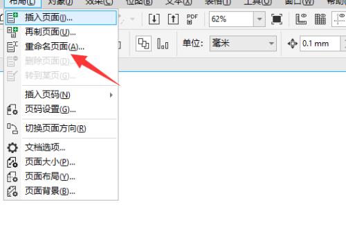 coreldraw页面怎么重命名？coreldraw页面重命名教程截图