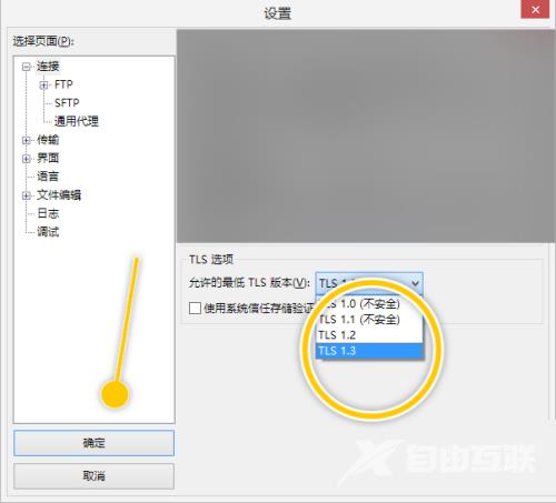 FileZilla怎么设置允许的最低TLS版本？FileZilla设置允许的最低TLS版本教程截图