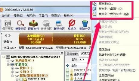 DiskGenius怎么恢复数据？DiskGenius恢复数据的操作方法截图