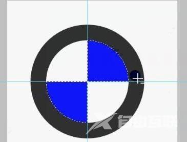 photoshop怎样制作宝马标志？photoshop制作宝马标志的方法截图