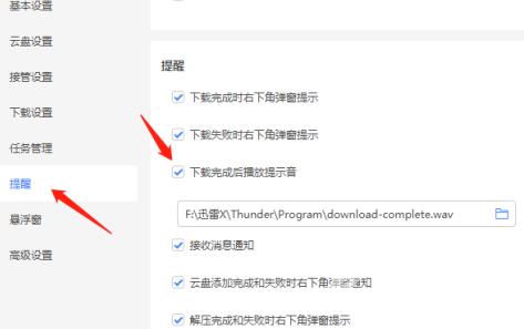 迅雷11如何关闭完成提示音？迅雷11关闭完成提示音的操作方法截图